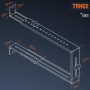 RICOO Soporte Torre PC Montaje Debajo Escritorio TRH02-W Ajustable Extensible Instalación de Ordenador bajo de Mesa Horizontal