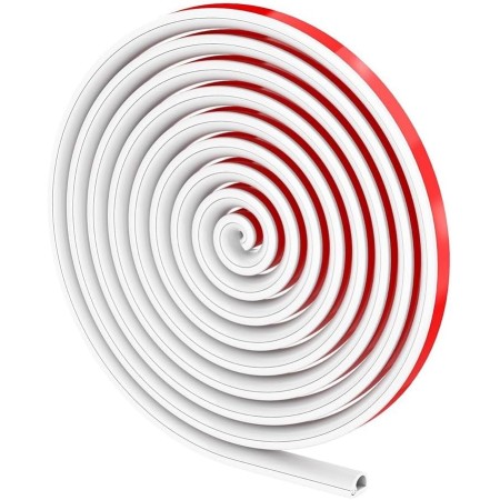 Cubierta de Alambre de PVC Blanco Canal de Cable Cable Troncal de 3 Metros 15 x 10 mm, Conducto Semicircular de Apertura Lateral