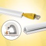 Cubierta de Alambre de PVC Blanco Canal de Cable Cable Troncal de 3 Metros 15 x 10 mm, Conducto Semicircular de Apertura Lateral