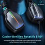 Tatybo Cascos Gaming para Ps5 Ps4 PC, Auriculares Gaming con Micrófono de Cancelación de Ruido Sonido EstéReo 3D 50 mm Drivers,