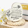 Regalos para Madres Navidad, Placa de Madera Corazón, Regalos Navidad Mujer, Detalles para Regalar Mujer, Regalo Cumpleaños