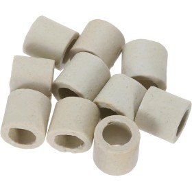 QUARKZMAN 10 Piezas de Tubo Cerámico Aislado para Protección de Haz de Cables Electrónicos con Aislamiento Térmico 10X15X15Mm