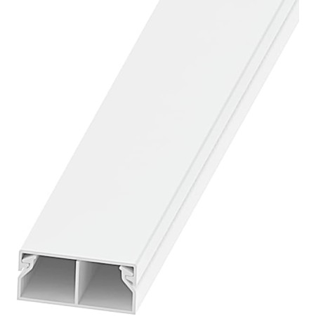 Canaleta con Tapa 40x17 mm - Organización de Cables Profesional-2 Metro (6 Unidades)