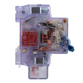 Circuiter Protector de Protección en Miniatura Pequeña Riel Transparente para DZ47LE C63, Interruptores de Circuito en Miniatura
