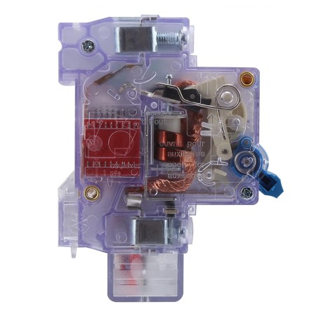 Circuiter Protector de Protección en Miniatura Pequeña Riel Transparente para DZ47LE C63, Interruptores de Circuito en Miniatura