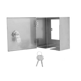 FUNOMOCYA Caja De Tomacorriente Con Cerradura Acero Inoxidable Resistente Agua Para Exteriores