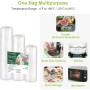 Bonsenkitchen Rollos al Vacio para Envasadora al Vacío, 2 Rollos 20 x 600cm Bolsas de Vacio Gofradas para Conservación de