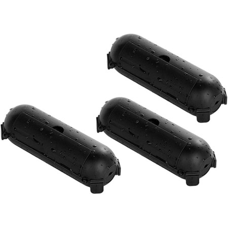 Cubierta de cable práctica y fiable, caja de seguridad impermeable para cables de extensión para exteriores (negro)