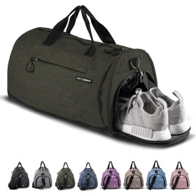 Fitgriff® Bolsa Deporte V1 Mujer y Hombre - Bolso de Gimnasio con Compartimento para Zapatos y Humeda, para Viaje, Entrenamiento