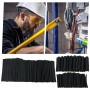 Kit de tubos termorretráctiles, surtido de fundas de cable, impermeable y resistente a la humedad, fácil de usar, negro, 127