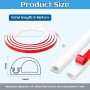 Canal de Cable Flexible, Canaleta Cables Pared Adhesivo, Canaleta de Cables 2 Metros, Tapa Cables Pared Flexible para Oficinas