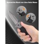 Rolgno Navaja Tactica con Rompecristales y Clip de Bolsillo Cuchillo Plegable Inoxidable Afilado 3Cr13 EDC Cuchillo