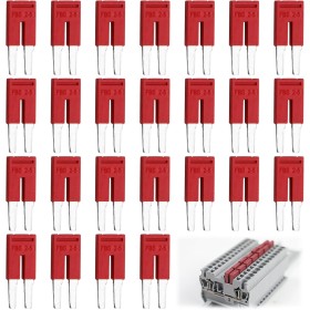 25 Piezas de Puentes Enchufables FBS 2-5 3030161, Conectores de Terminales de Carril DIN PT2.5, Conector de Bloque FBS, FBS 2-5