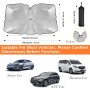 RISVOWO Parasol Coche Delantero Plegable Tipo Paraguas, Anti UV, Fácil de Instalar y Almacenar, para Mayoría de Coches, SUV,