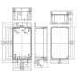 Caja de conexiones impermeable, IP65, caja de distribución eléctrica, resistente al polvo, resistente a la intemperie,