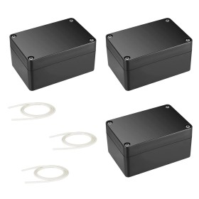 Caja de conexiones impermeable IP66, caja de conexiones para exteriores, caja de proyectos electrónicos negra, carcasa de