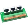 Asyduey Placa de Conexión Hembra RJ45, Terminal de Resorte Rápido Sin Soldadura RJ45 A 8, Conector Hembra RJ45 de Vías con Placa