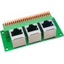 Asyduey Placa de Conexión Hembra RJ45, Terminal de Resorte Rápido Sin Soldadura RJ45 A 8, Conector Hembra RJ45 de Vías con Placa