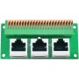Asyduey Placa de Conexión Hembra RJ45, Terminal de Resorte Rápido Sin Soldadura RJ45 A 8, Conector Hembra RJ45 de Vías con Placa