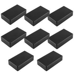 8 cajas de conexiones impermeables para proyectos electrónicos, caja electrónica de plástico, 100 x 60 x 25 mm (negro)