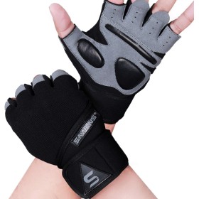 SAWANS Guantes de Gimnasio para Entrenamiento de Levantamiento de Pesas para Hombres y Mujeres, Soporte de muñeca Acolchados,