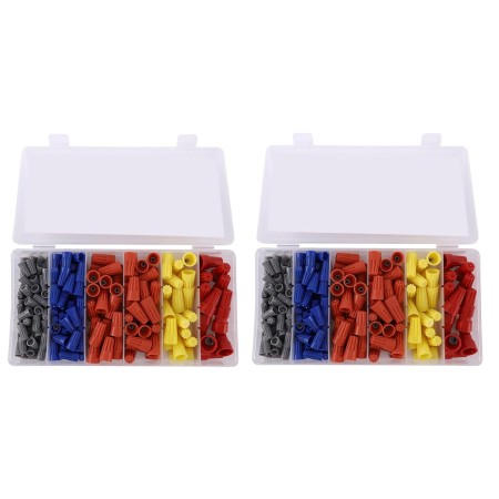 Gvvsjgdbis 316Pcs Tornillo Terminal Conector Eléctrico 5 Colores Set Surtido de Tapones Tuercas Insertados En Un Muelle