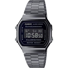 Casio - Reloj Vintage A168WEGG-1BEF - Reloj Unisex - Resistente a Salpicaduras - Digital - con Correa de Acero - Negro