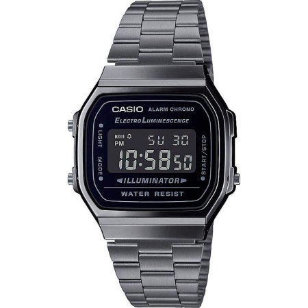 Casio - Reloj Vintage A168WEGG-1BEF - Reloj Unisex - Resistente a Salpicaduras - Digital - con Correa de Acero - Negro