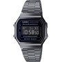 Casio - Reloj Vintage A168WEGG-1BEF - Reloj Unisex - Resistente a Salpicaduras - Digital - con Correa de Acero - Negro