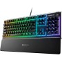 SteelSeries Apex 3 - Teclado Gaming - Iluminación RGB de 10 zonas - Resistencia al agua IP32 - Reposamuñecas magnético superior