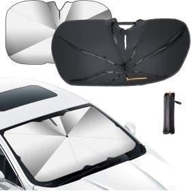 Oziral Parasol para Parabrisas Delantero de Coche Protector UV para Coche Parabrisas Delantero Plegable, Protector Solar