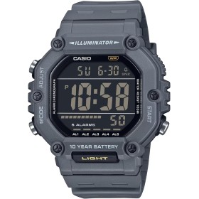 Casio Reloj Hombre Digital AE-1600H-8BV Gris Militar - Pantalla LCD Grande Negra, Resistente al Agua 100M, Batería 10 Años