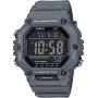 Casio Reloj Hombre Digital AE-1600H-8BV Gris Militar - Pantalla LCD Grande Negra, Resistente al Agua 100M, Batería 10 Años