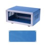 Caja de conexiones de metal azul para proyecto electrónico para caja eléctrica rectangular (6.7 x 5.1 x 3.1 pulgadas)