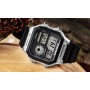 Casio - Watch AE-1200WH-1CVEF - Men's Watch - Waterproof - Digital - with Elastic Band - Black
