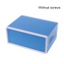 Caja de conexiones de metal azul para proyecto electrónico para caja eléctrica rectangular (6.7 x 5.1 x 3.1 pulgadas)