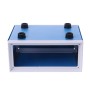 Caja de conexiones de metal azul para proyecto electrónico para caja eléctrica rectangular (6.7 x 5.1 x 3.1 pulgadas)