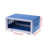 Caja de conexiones de metal azul para proyecto electrónico para caja eléctrica rectangular (6.7 x 5.1 x 3.1 pulgadas)