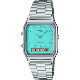 CASIO Reloj Analógico para Mujeres de Cuarzo con Correa en Acero Inoxidable AQ-230A-2A2MQYES