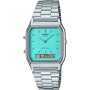 CASIO Reloj Analógico para Mujeres de Cuarzo con Correa en Acero Inoxidable AQ-230A-2A2MQYES