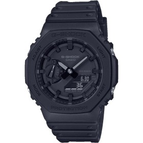 Casio Reloj Cuarzo Hombre 45.40mm con dial Análogico-Digital Negro y Correa de Plastic/Resin Strap Negro GA-2100-1A1ER