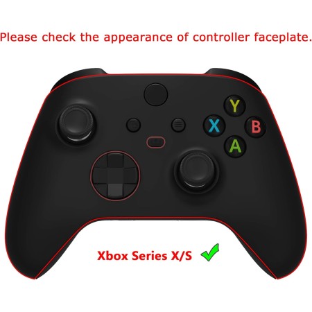 eXtremeRate Carcasa Delantera y Grip para Xbox Series X/S Mando - Cubierta Frontal Protectora de Agarre Empuñadura para Xbox