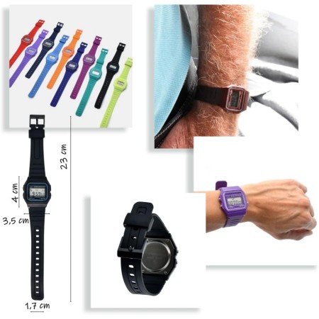 BDM Reloj de Pulsera Digital clásico Casiopea para Hombre y Mujer, niño y niña con Alarma. Regalo de cumpleaños