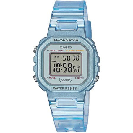 Casio Reloj Cuarzo Unisex 30.00mm con dial Digital Clear y Correa de Plastic/Resin Bracelet Azul LA-20WHS-2AEF