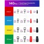 Sctecoau 140 Terminales de Cable de Tubo, Juego de Terminales de Cable para Batería de Automóvil, Juego de 70 Terminales de