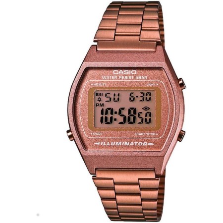 Casio Reloj digital unisex retro B640WB con correa de acero inoxidable