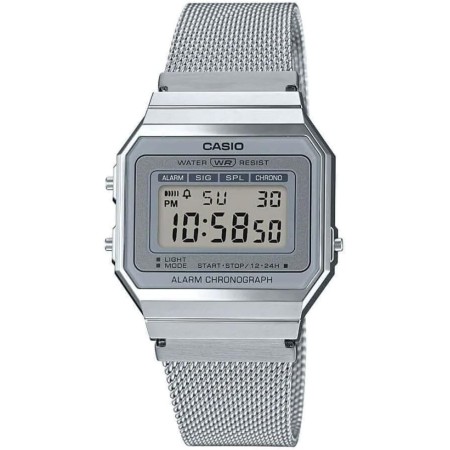 Casio Reloj Mujer de Digital con Correa en Acero Inoxidable A700WEM-7AEF