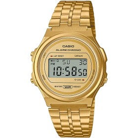 Casio Collection Vintage Unisex Digital Watch with Stainless Steel Strap
