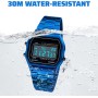 Nicoone Reloj de Pulsera Digital Vintage para Hombre y Mujer, Reloj De Negocios De Lujo, 30M Resistente Al Agua, Impermeable