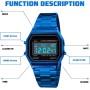 Nicoone Reloj de Pulsera Digital Vintage para Hombre y Mujer, Reloj De Negocios De Lujo, 30M Resistente Al Agua, Impermeable